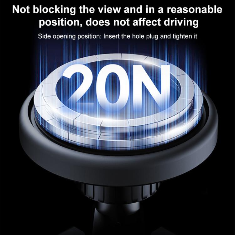 Circular magnetic base with glowing ring for car phone holder mount