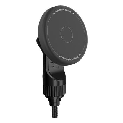 Car magnetic phone holder mount with circular magnetic pad and adjustable neck