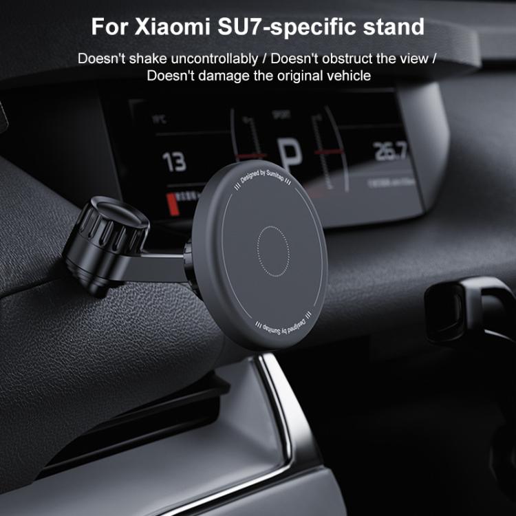Car magnetic phone holder mount with clamp arm and round magnetic pad