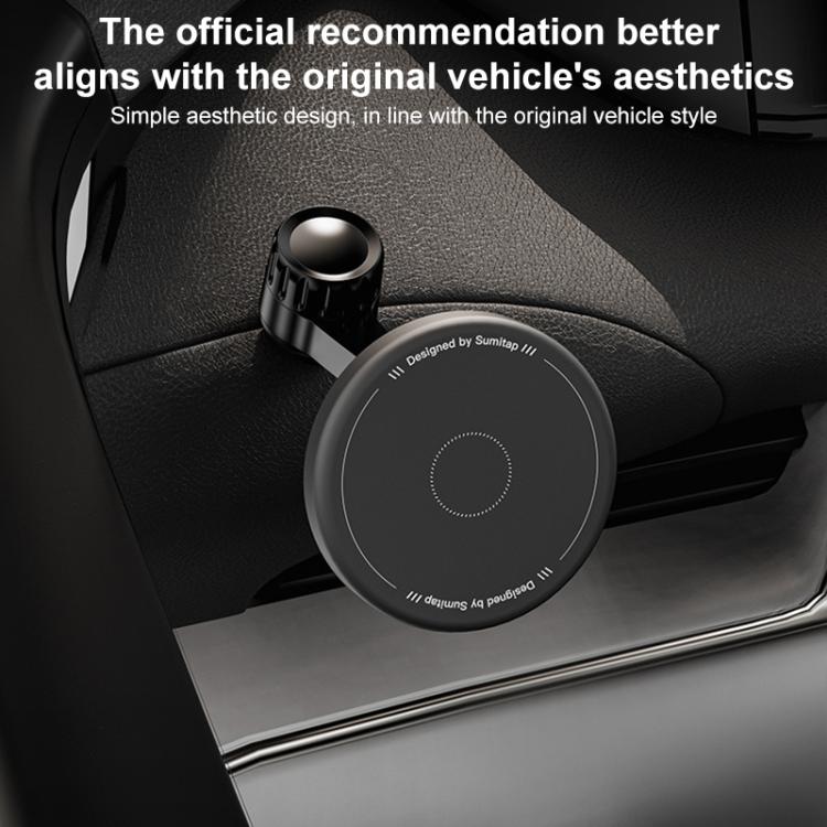 Car magnetic phone holder mount with round magnetic pad and screw-in threaded stem