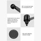 Car magnetic phone holder mount parts: ball joint, clamp, and circular magnet disc