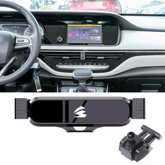 Car air vent phone holder mount with metal gravity cradle and side bracket clips