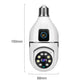 White PTZ bulb camera with E27 screw base and dual lens module
