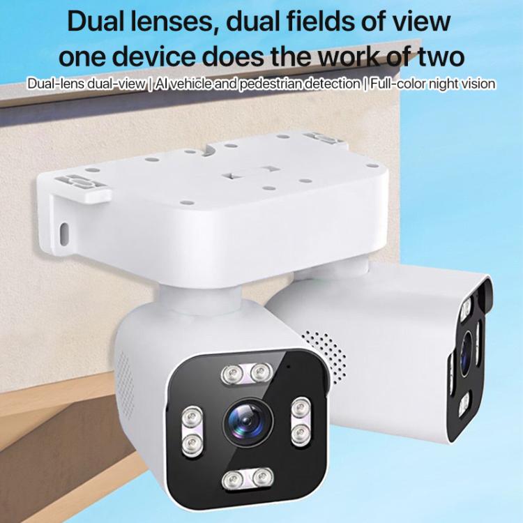 5MP Dual-Lens Dual-Pan Tilt Rotating WiFi Camera, EU Plug, US Plug