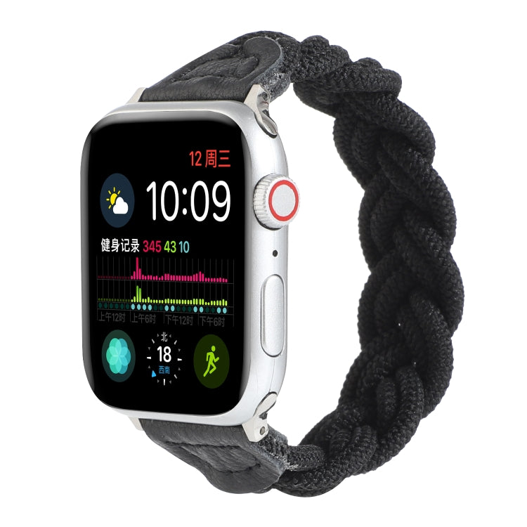 Elastic Woven Watchband For Apple Watch Series 6 & SE & 5 & 4 40mm / 3 & 2 & 1 38mm, 120mm, 130mm, 150mm, 160mm