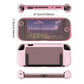 Pink TPU protective case with front cover, showing side buttons and viewing window