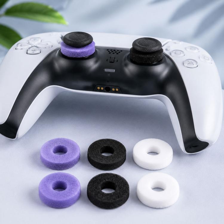 Silicone aiming precision rings set of 6 in black, purple, and white