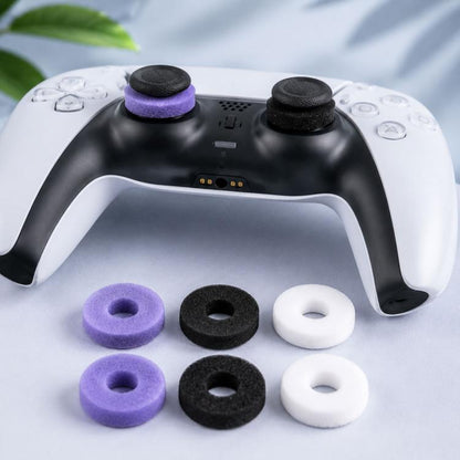 Silicone aiming precision rings set of 6 in black, purple, and white