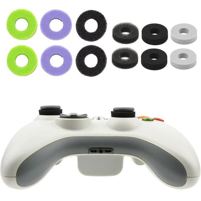 Set of 12 aiming precision controller rings in assorted colors, round rubber discs