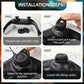 Hand stretches and fits aiming rings onto controller thumbsticks during installation