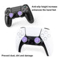 Thumbstick extender caps with anti-slip textured grips, purple on game controller