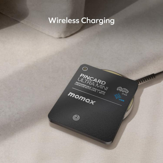 MOMAX BR18D PinCard Ultra Mini Wireless Charging UWB Card Anti-Loss Device