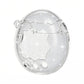 Glitter transparent crystal protective case, speckled clear oval shell with side clips