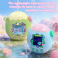 Two-tone virtual pet protective cases in pale green and light blue with water drops