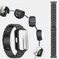 Tri-Beads Stainless Steel Watch Band with TPU Case and Strap Link Remover Set, For Samsung Galaxy Fit3