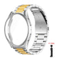 Two-tone silver and gold watch band with clear TPU case and sizing tool