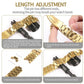 Gold stainless steel watch band link adjustment steps using a pin tool