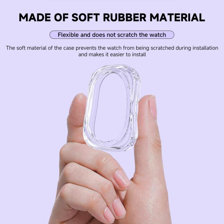 Clear flexible protective case for a smartwatch