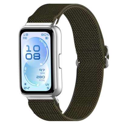 xDfind Stretch Braided Nylon Slide Buckle Watch Band, For Huawei Band 11 Pro / 11