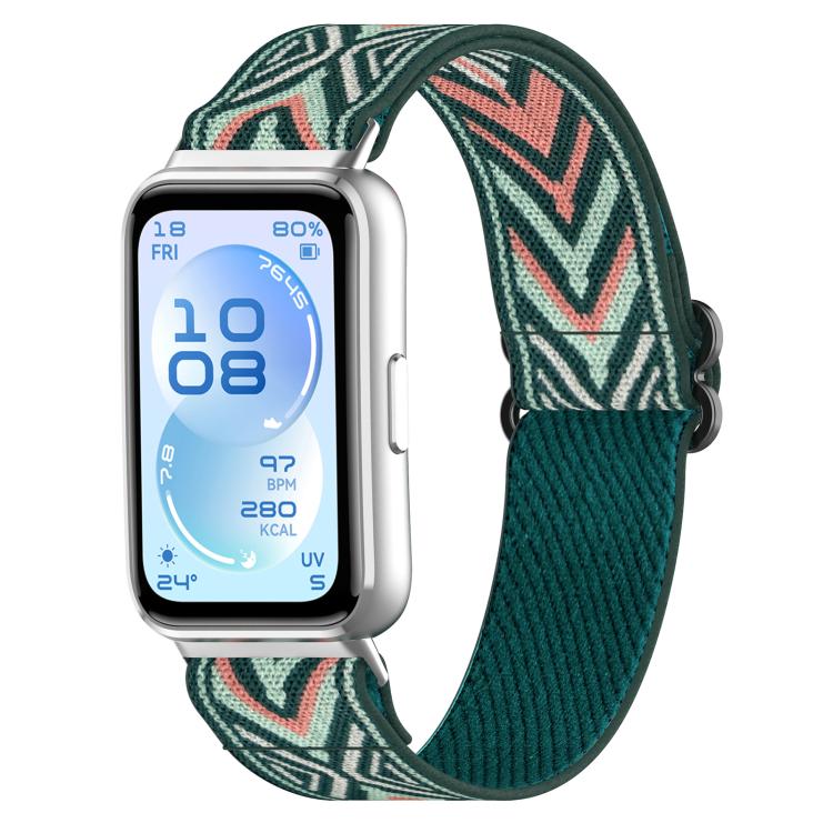 xDfind Stretch Braided Nylon Slide Buckle Watch Band, For Huawei Band 11 Pro / 11