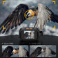Black night vision device with screen displaying a bird in flight