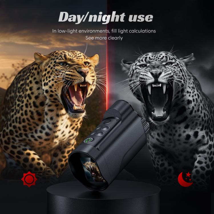 Handheld infrared night vision monocular with built-in controls and eyepiece