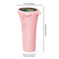 Pink kids digital monocular telescope front view with round display screen and buttons