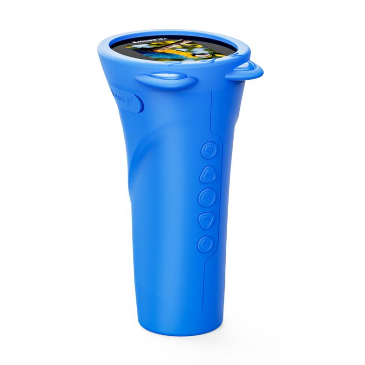 Kids digital monocular telescope with 2-inch display, blue handheld design