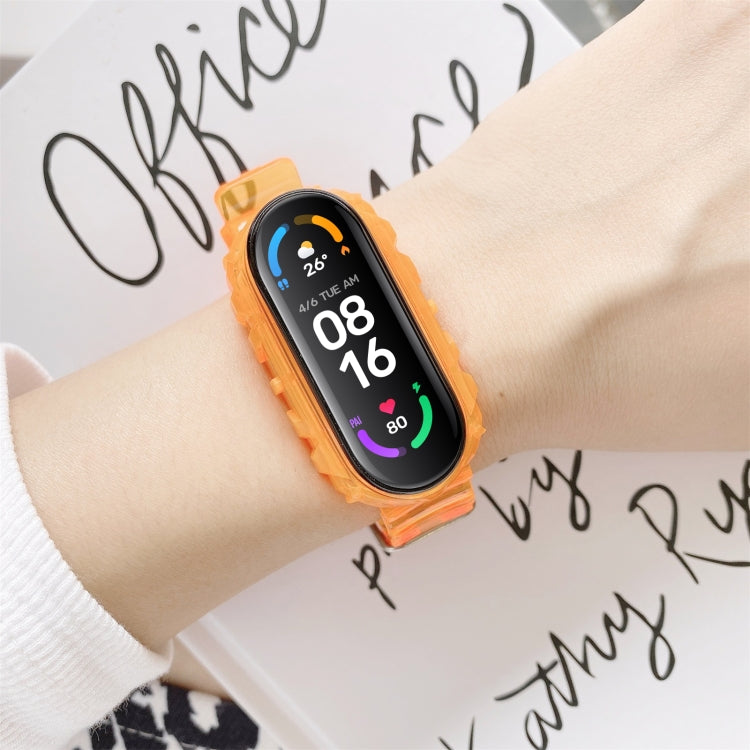 For Xiaomi Mi Band 5 / 4 Universal Silicone Transparent Replacement Strap Watchband