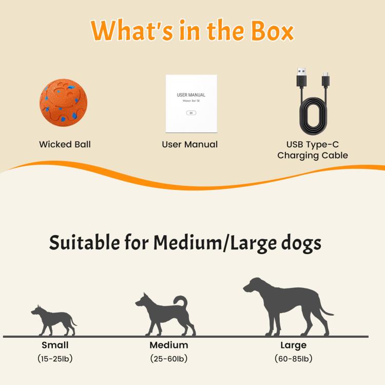 O15 Smart Automatic Pet Toy Ball Dog Training, Diameter 80mm