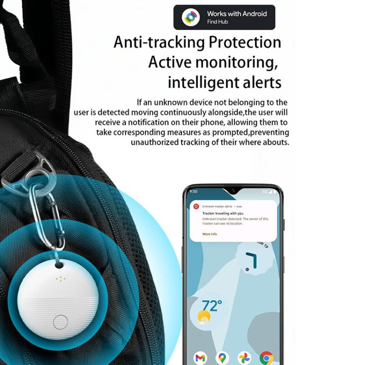 S20 Round Android 9.0 Mini GPS Global Smart Bluetooth Location Tracker Anti-lost Device, S20