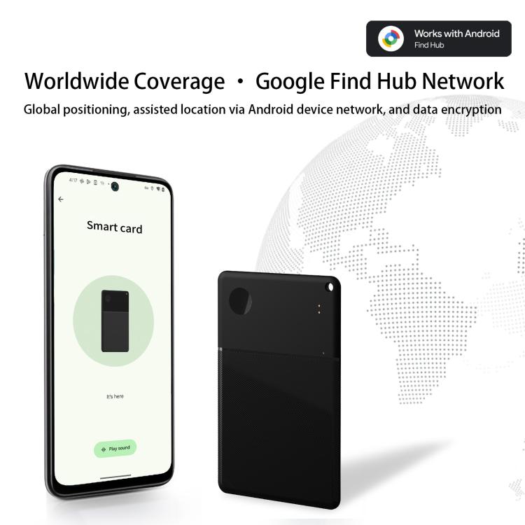S22 Ultra-thin Card Type Mini GPS Global Smart Bluetooth Location Tracker Anti-lost Device, S22