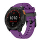 Purple silicone watch band with pin buckle and adjustment holes
