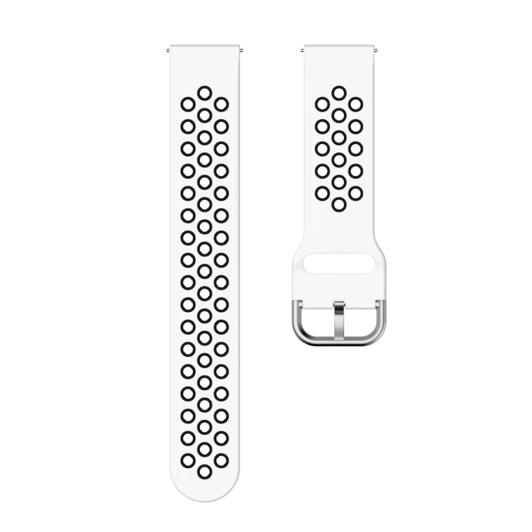 For Samsung Galaxy Watch Active2 44mm Two-color Silicone Replacement Strap Watchband