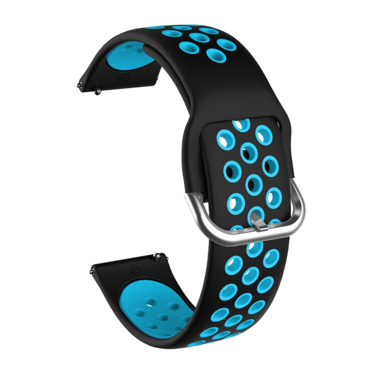 For Samsung Galaxy Watch Active2 44mm Two-color Silicone Replacement Strap Watchband
