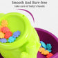Bee balance sensory toy close-up of green honey pot holding colorful bee pieces