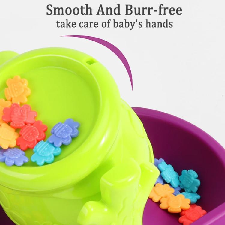 Bee balance sensory toy close-up of green honey pot holding colorful bee pieces