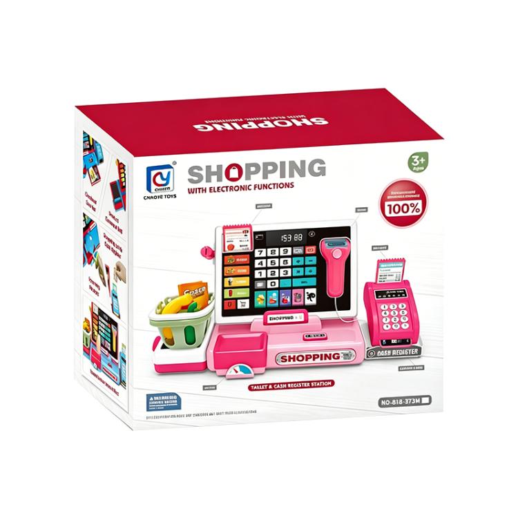 Children’s shopping cash register electronic playset in retail box