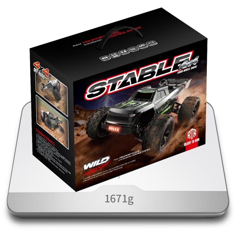 STABLE off-road RC monster truck retail box featuring the vehicle and branding