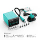 Hot air rework station kit with main unit, nozzle set, handle stand, and power cord
