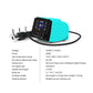 Hot air rework station with digital temperature display and black power cord connection