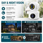 360-Degree Rotating 1080P HD Night Vision Remote Dual-Lens Smart Surveillance Camera, A11