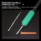 Soldering iron handle with green grip and metal tip for smart soldering station