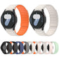Magnetic silicone watch band in assorted colors, shown fitted to watches and as loose bands