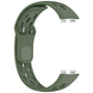 Dark green perforated watch band with exposed connector ends