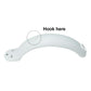 White electric scooter mudguard with hook attachment point