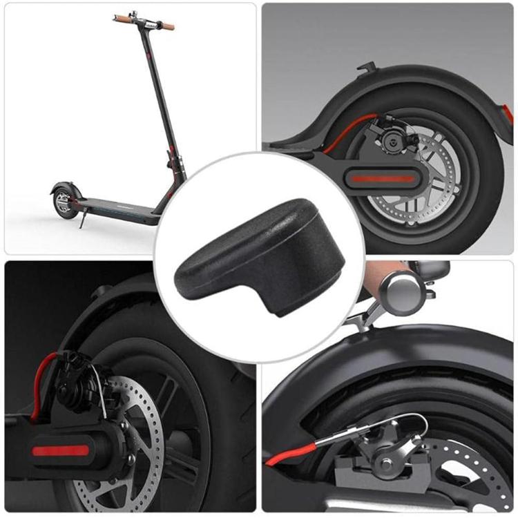Close-up of black rear fender near the wheel and rear reflector