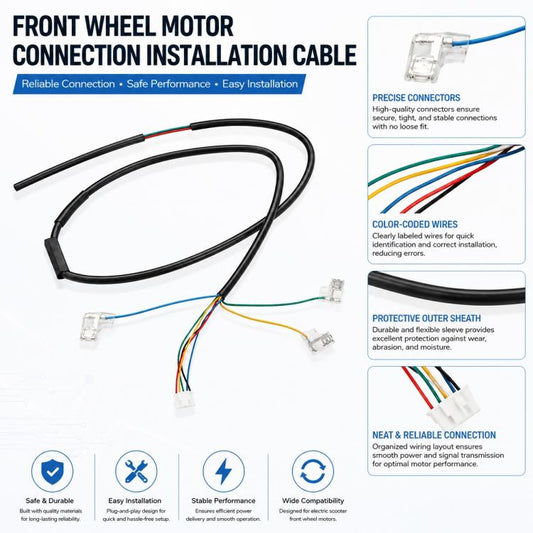 Electric Scooter Front Wheel Motor Connection Installation Cable, For Xiaomi Mijia M365 Pro / Pro 2 / 1S