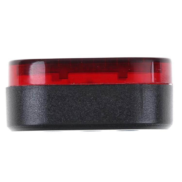 Electric scooter rear fender light cover side view with red and black housing