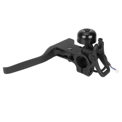 Black electric scooter bell and brake lever handle with wired connector